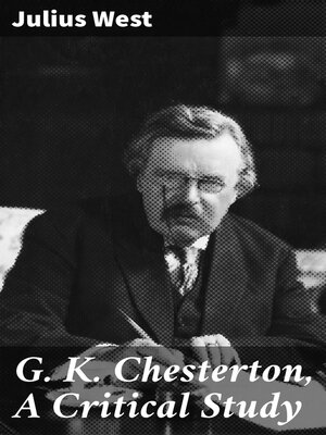 cover image of G. K. Chesterton, a Critical Study